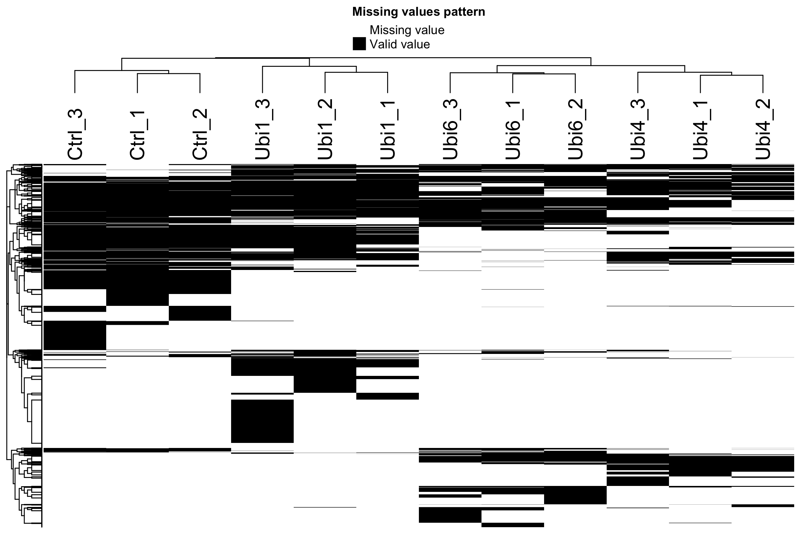 Missing value heatmap